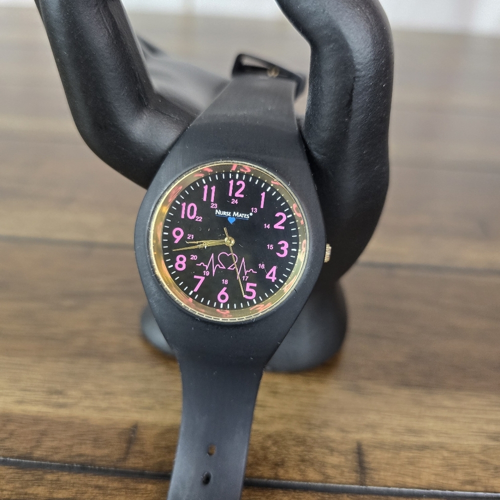 Nurse Mates Uni-Watch Silicone EKG Military Time Watch 38mm‎ (no battery)